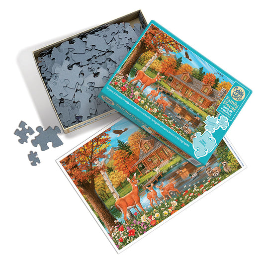 Cottage Pond 350 (Family) Piece Jigsaw Puzzle by Cobble Hill - 2