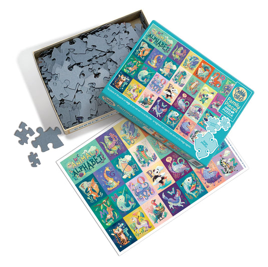 Animal Alphabet (Family) 350 Piece Jigsaw Puzzle by Cobble Hill - 3
