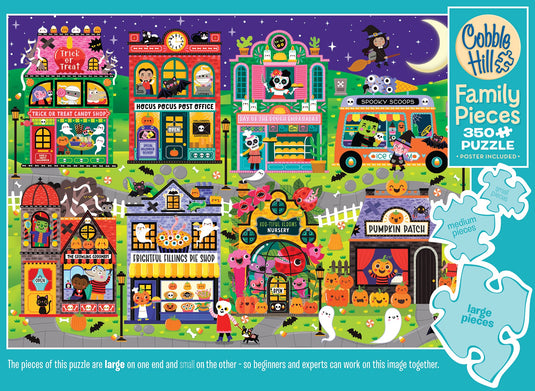 Boo Town (Family) 350 Piece Jigsaw Puzzle by Cobble Hill - 5