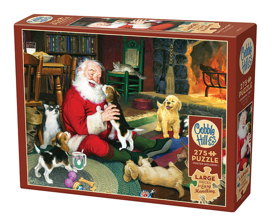Santa's Playtime 275 (Easy Handling) Piece Jigsaw Puzzle by Cobble Hill - 1