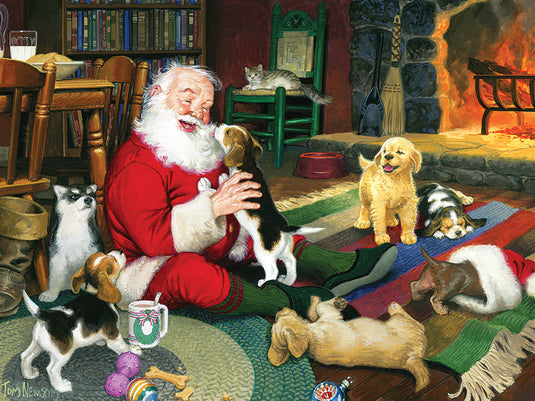 Santa's Playtime 275 (Easy Handling) Piece Jigsaw Puzzle by Cobble Hill - 2