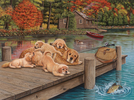 Lazy Day on the Dock 275 (Easy Handling) Piece Jigsaw Puzzle by Cobble Hill - 2