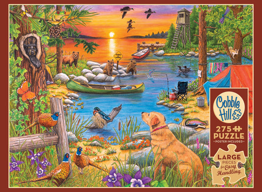 Camping at Sunset Cove 275 Piece Jigsaw Puzzle by Cobble Hill