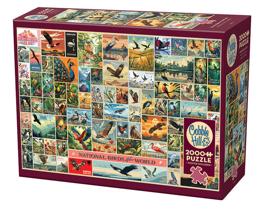 National Birds of the World 2000 Piece Jigsaw Puzzle by Cobble Hill - 1