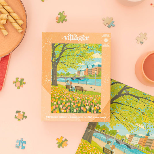 Tulip Season | 500-Piece Puzzle for Adults | Designed in Canada by Diana Pinnell - 1