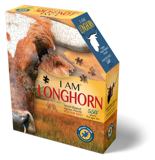 I Am Longhorn 550 Piece Puzzle by Madd Capp Box Front