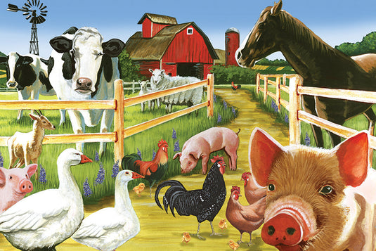 Welcome to the Farm 36 Piece Floor Jigsaw Puzzle by Cobble Hill - 2