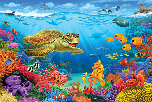 Ocean Reef 36 Piece Floor Jigsaw Puzzle by Cobble Hill - 2