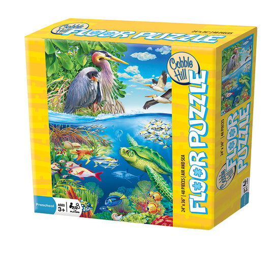 Air and Sea 48 Piece Floor Jigsaw Puzzle by Cobble Hill - 1