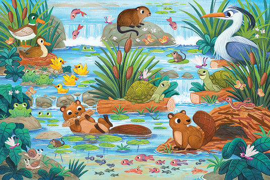 Beaver and Friends (35pc) 35 Piece Jigsaw Puzzle by Cobble Hill