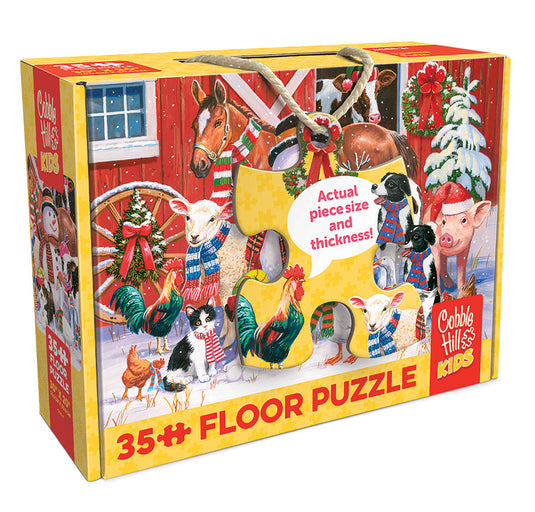 Festive Farmyard Greetings (35pc) 35 Piece Jigsaw Puzzle by Cobble Hill