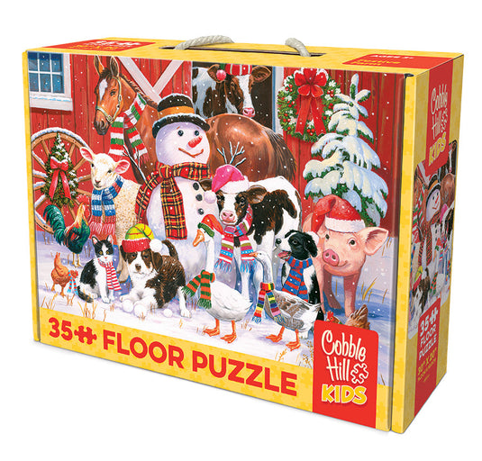 Festive Farmyard Greetings (35pc) 35 Piece Jigsaw Puzzle by Cobble Hill