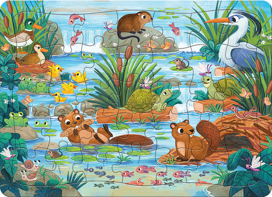 Pond Scene (tray) 35 Piece Jigsaw Puzzle by Cobble Hill