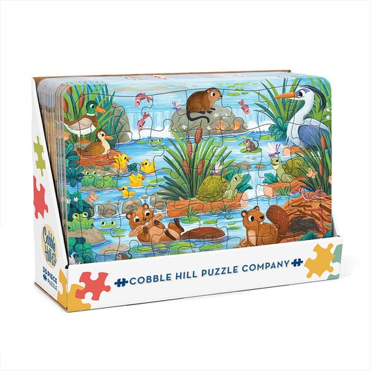 Pond Scene (tray) 35 Piece Jigsaw Puzzle by Cobble Hill
