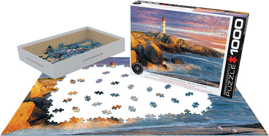 PeggyÕs Cove Lighthouse. Nova Scotia 1000 Piece Jigsaw Puzzle by Eurographics - 2