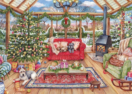 Christmas Conservatory 1000 Piece Jigsaw Puzzle by Falcon