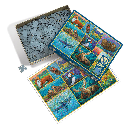 Alaskan Animals 500 Piece Jigsaw Puzzle by Cobble Hill - 3