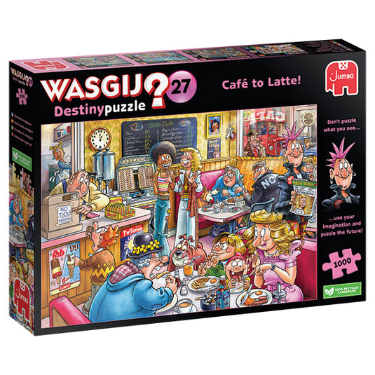 Wasgij Destiny #27: Café to Latte! 1000 Piece Jigsaw Puzzle by Jumbo - 1
