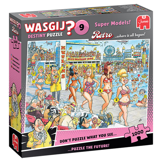 Wasgij Destiny Retro #9: Super Models! 1000 Piece Jigsaw Puzzle by Jumbo - 1
