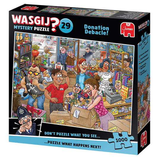 Wasgij Mystery #29 Donation Debacle 1000 Piece Jigsaw Puzzle by Jumbo