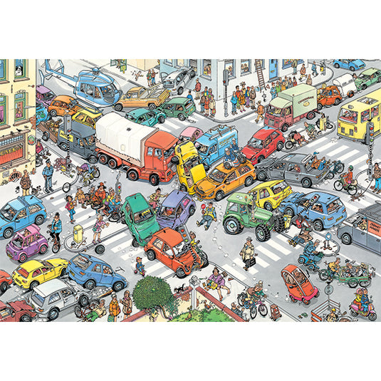Traffic Chaos 3000 Piece Jigsaw Puzzle by Jumbo - 2