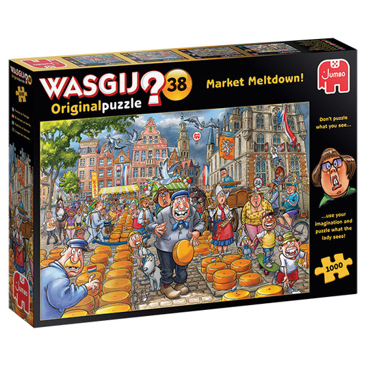 Wasgij Original #38: Market Meltdown! 1000 Piece Jigsaw Puzzle by Jumbo - 1