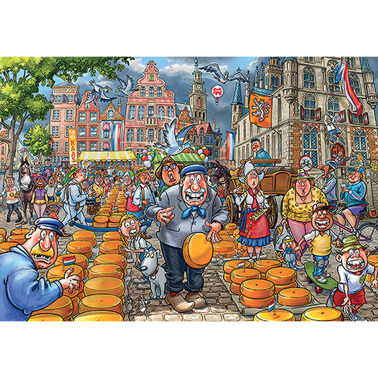 Wasgij Original #38: Market Meltdown! 1000 Piece Jigsaw Puzzle by Jumbo - 2