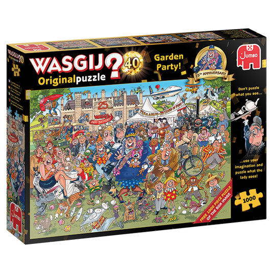 Wasgij Original #40: 25th Anniversary Garden Party! 1000 Piece Jigsaw Puzzle by Jumbo - 1