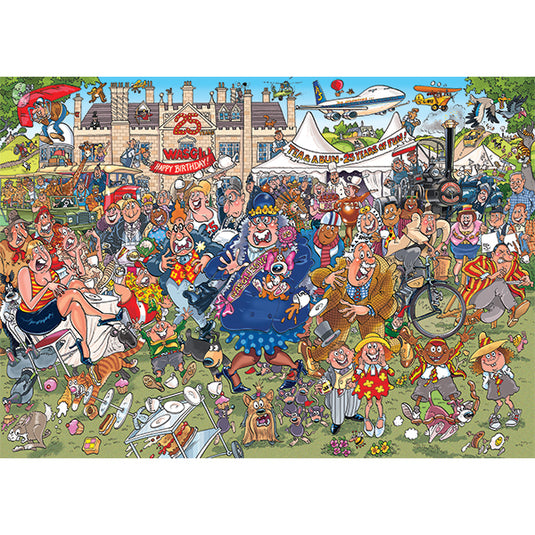Wasgij Original #40: 25th Anniversary Garden Party! 1000 Piece Jigsaw Puzzle by Jumbo - 2