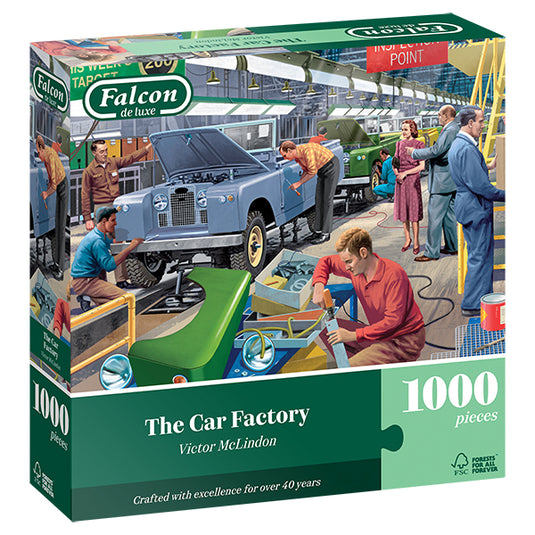 The Car Factory 1000 Piece Jigsaw Puzzle by Falcon - 1