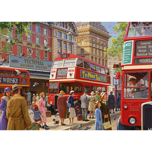 Victoria Station 1000 Piece Jigsaw Puzzle by Falcon - 2