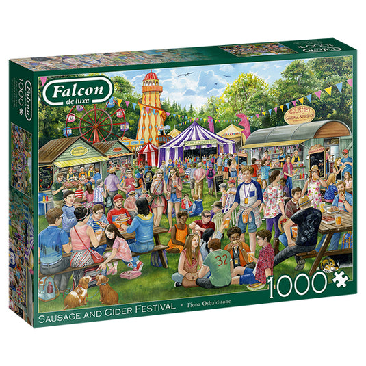 Sausage and Cider Festival 1000 Piece Jigsaw Puzzle by Falcon - 1