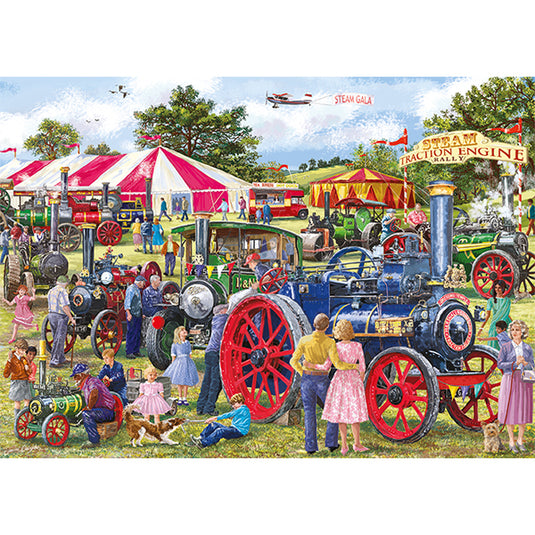 Steam Engine Rally 1000 Piece Jigsaw Puzzle by Falcon - 2