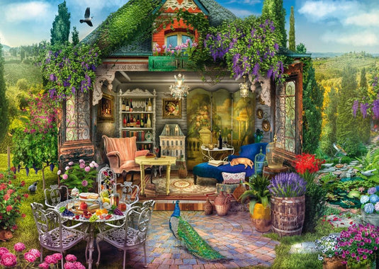 Dream Garden Among The Vineyards 1000 Piece Jigsaw Puzzle by Schmidt Puzzle - 1