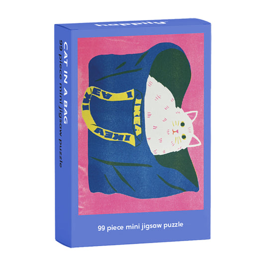 Cat In A Bag 99 Piece Jigsaw Puzzle by Happily - 1