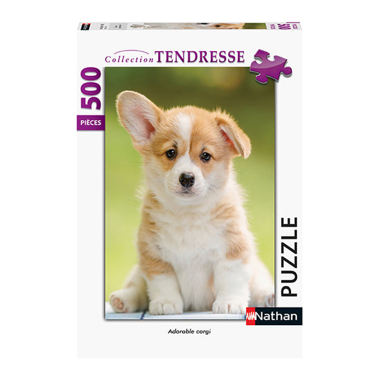Adorable Corgi 500 Piece Jigsaw Puzzle by Nathan - 1