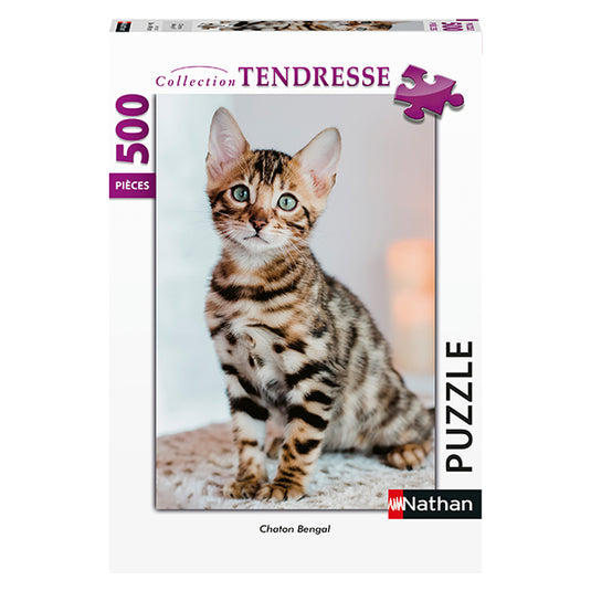 Chaton Bengal 500 Piece Jigsaw Puzzle by Nathan - 1