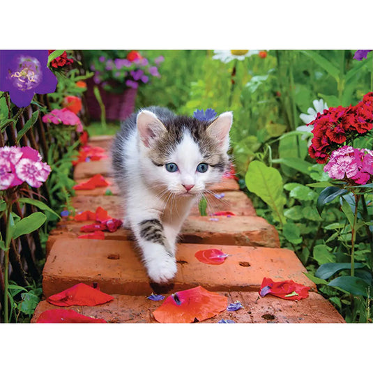 Chaton Au Jardin / Jl Klein & Ml Hubert 500 Piece Jigsaw Puzzle by Nathan - 2