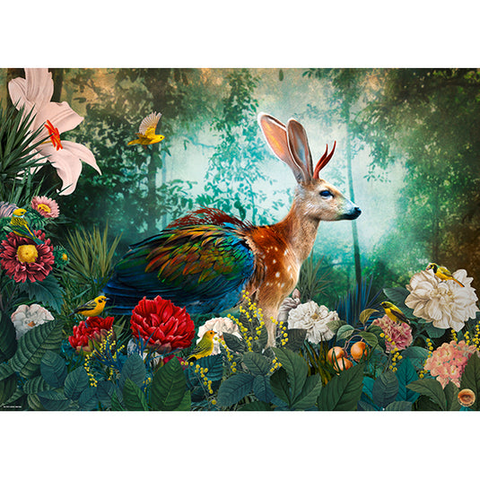 Fauna Fantasies: Jackalope 1000 Piece Jigsaw Puzzle by Heye - 2