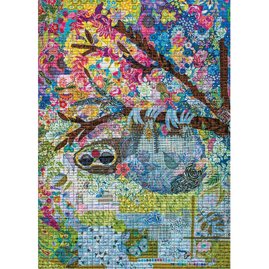 Quilt Art: Sewn Sloth 1000 Piece Jigsaw Puzzle by Heye - 2