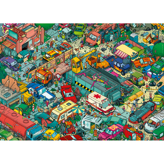 Car Cemetery 1000 Piece Jigsaw Puzzle by Heye - 2