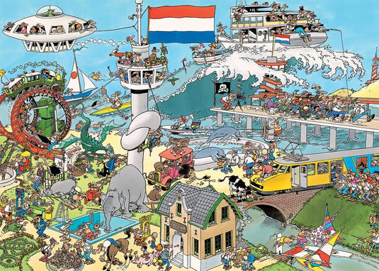 Traffic Chaos & By Air Land and Sea 1000 Piece Jigsaw Puzzle by Jumbo