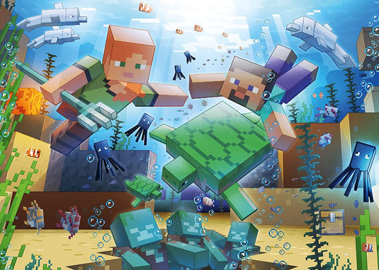 Minecraft Mosaic 1000 Piece Jigsaw Puzzle by Ravensburger - 1