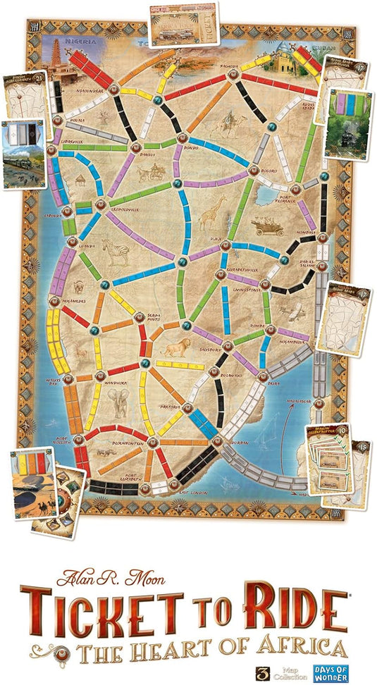 Ticket To Ride: Map #3 Africa Board Game Expansion by Days Of Wonder