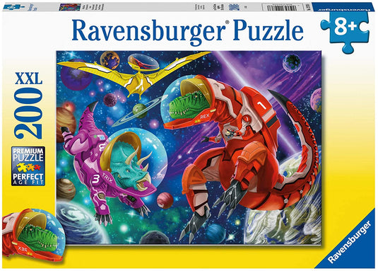 Space Dinosaurs 200 Piece XXL Jigsaw Puzzle by Ravensburger - 1