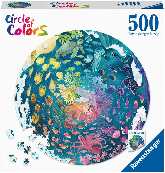 Oceans 500 Piece Circular Jigsaw Puzzle by Ravensburger - 2