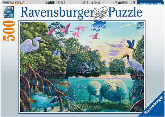 Manatee Moments 500 Piece Jigsaw Puzzle by Ravensburger - 2
