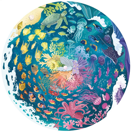 Oceans 500 Piece Circular Jigsaw Puzzle by Ravensburger - 1