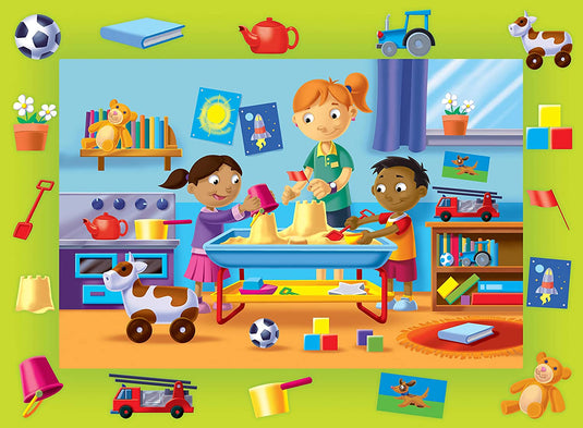 My First Puzzle Fun Day at Playgroup 16 Piece Floor Jigsaw Puzzle by Ravensburger - 2