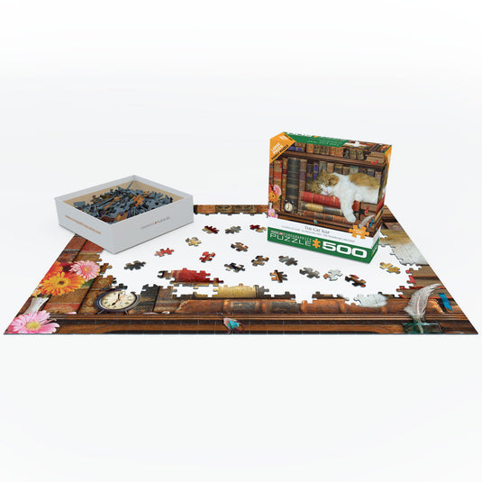 The Cat Nap 500 Piece Jigsaw Puzzle by Eurographics - 3